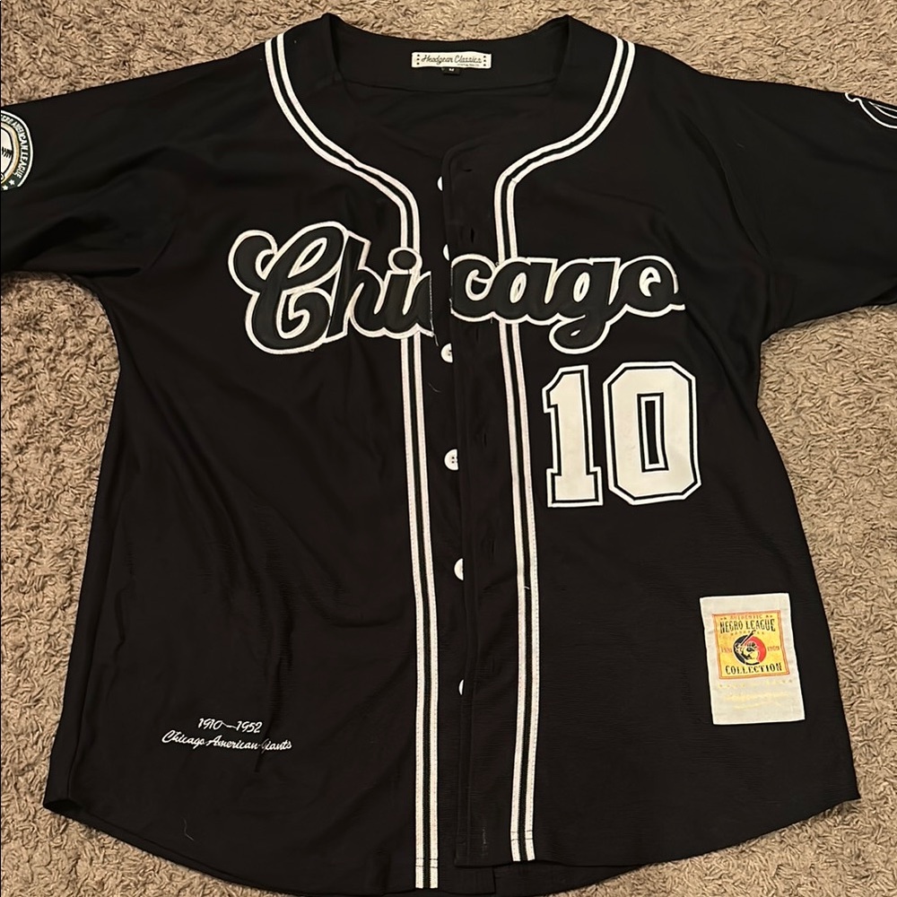 Mitchell & Ness Black Chicago Jersey with V-Neck